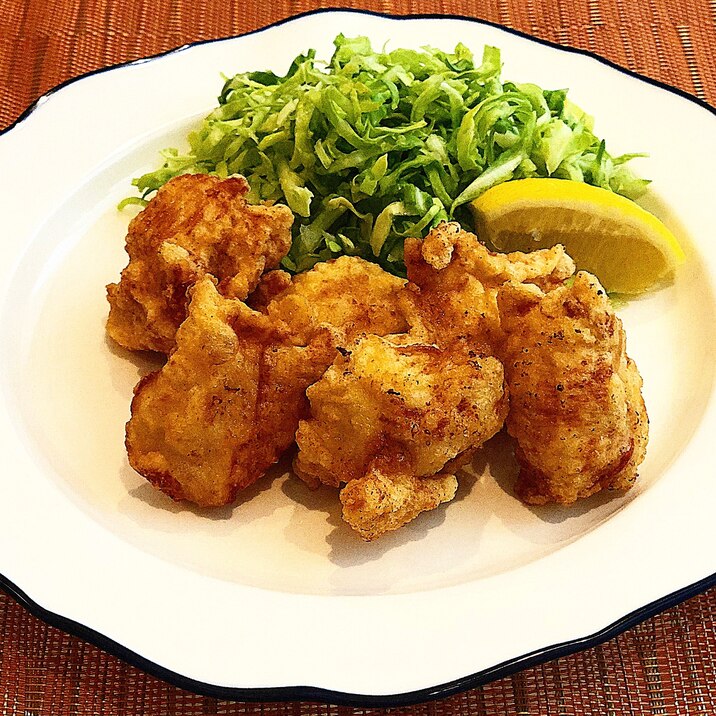 漬け込みジューシー鶏むね肉の唐揚げ！